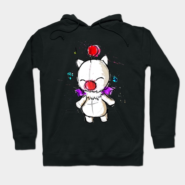 Water Colour Moogle Hoodie by HannahPalmerArt